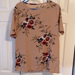 Light pink floral tee